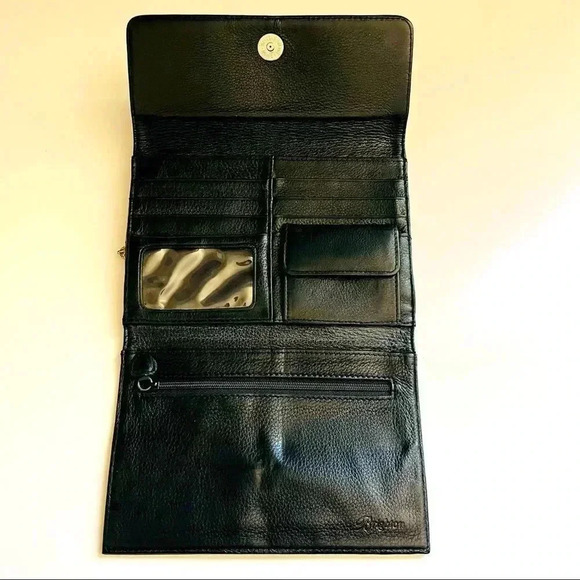 Brighton Alligator Embossed Leather Clutch/Organizer - Picture 3 of 13